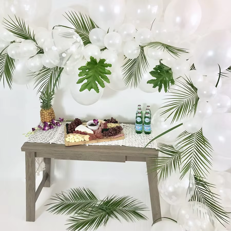 Plantes artificielles Tropical Palmier Feuilles Maison Chambre Jardin Décoration Accessoires Photographie Prop Festival Fournitures De Mariage