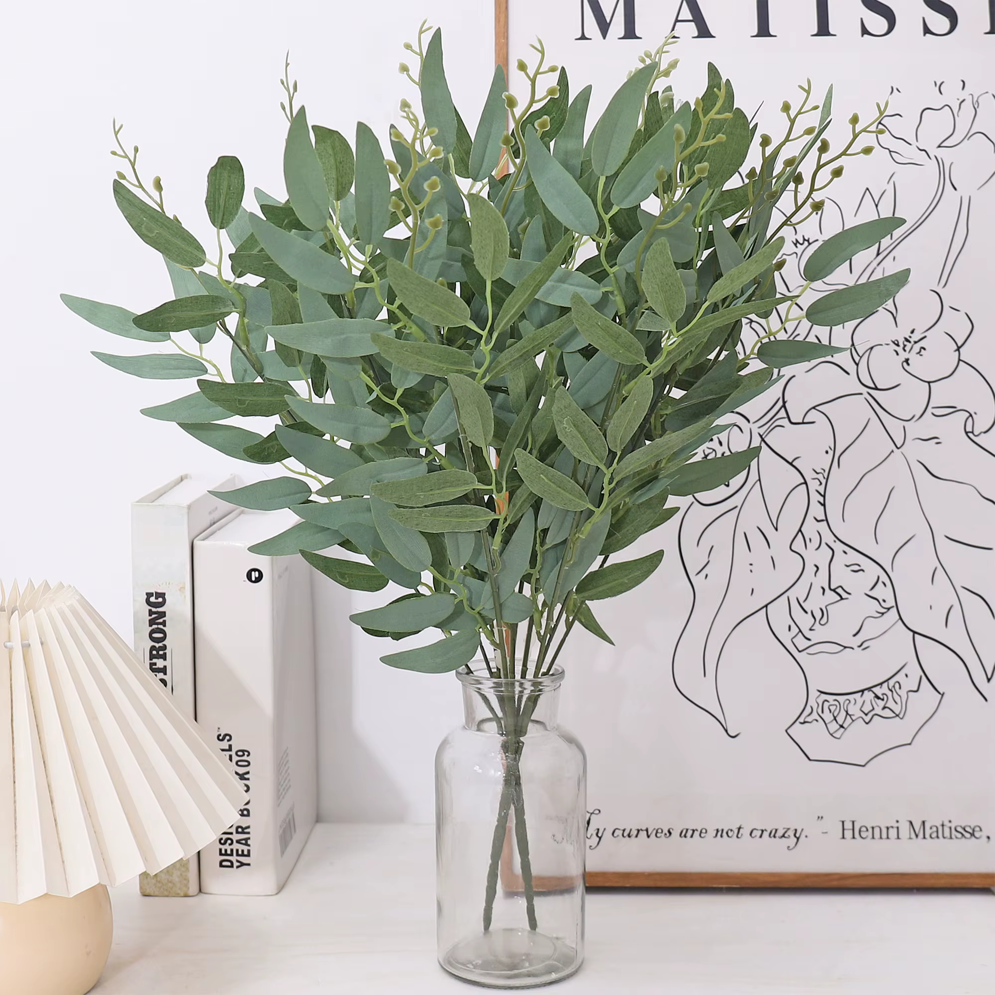 Feuilles de saule plantes vertes artificielles