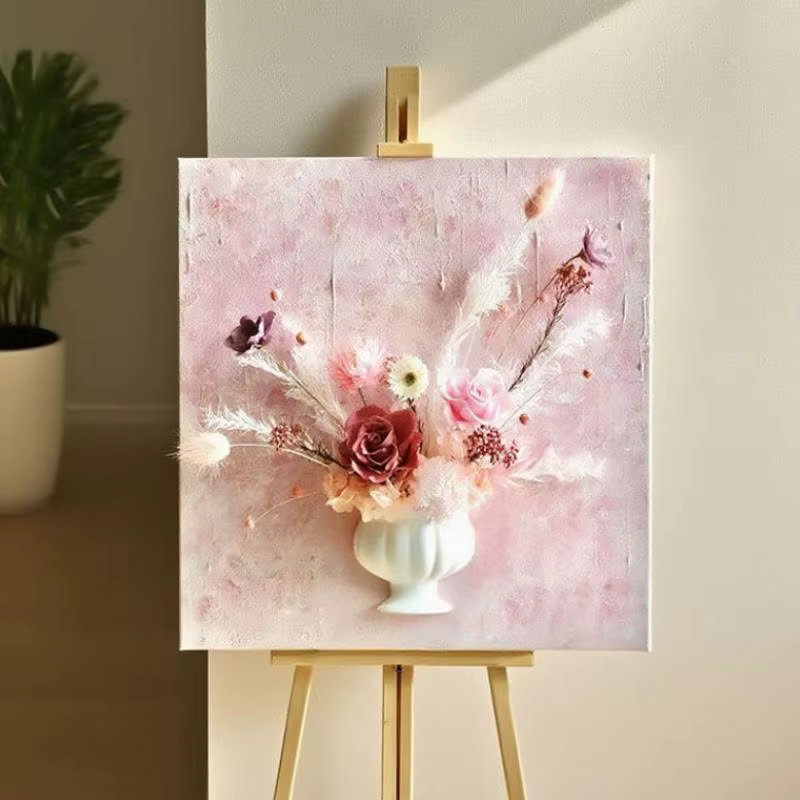 Vase mural demi-cercle blanc pour arrangement floral
