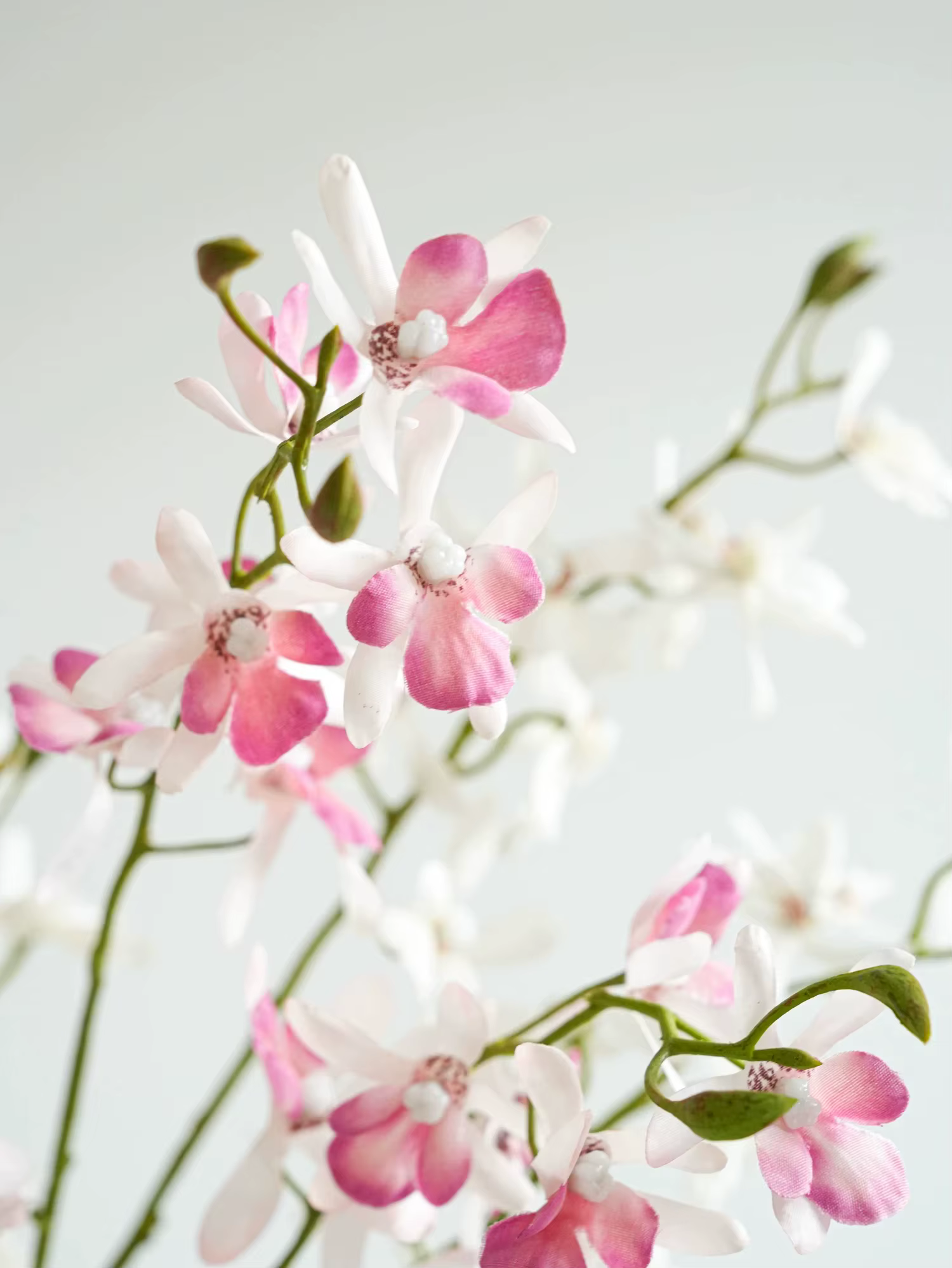 Lot de 3 fleurs artificielles d'orchidée Phalaenopsis