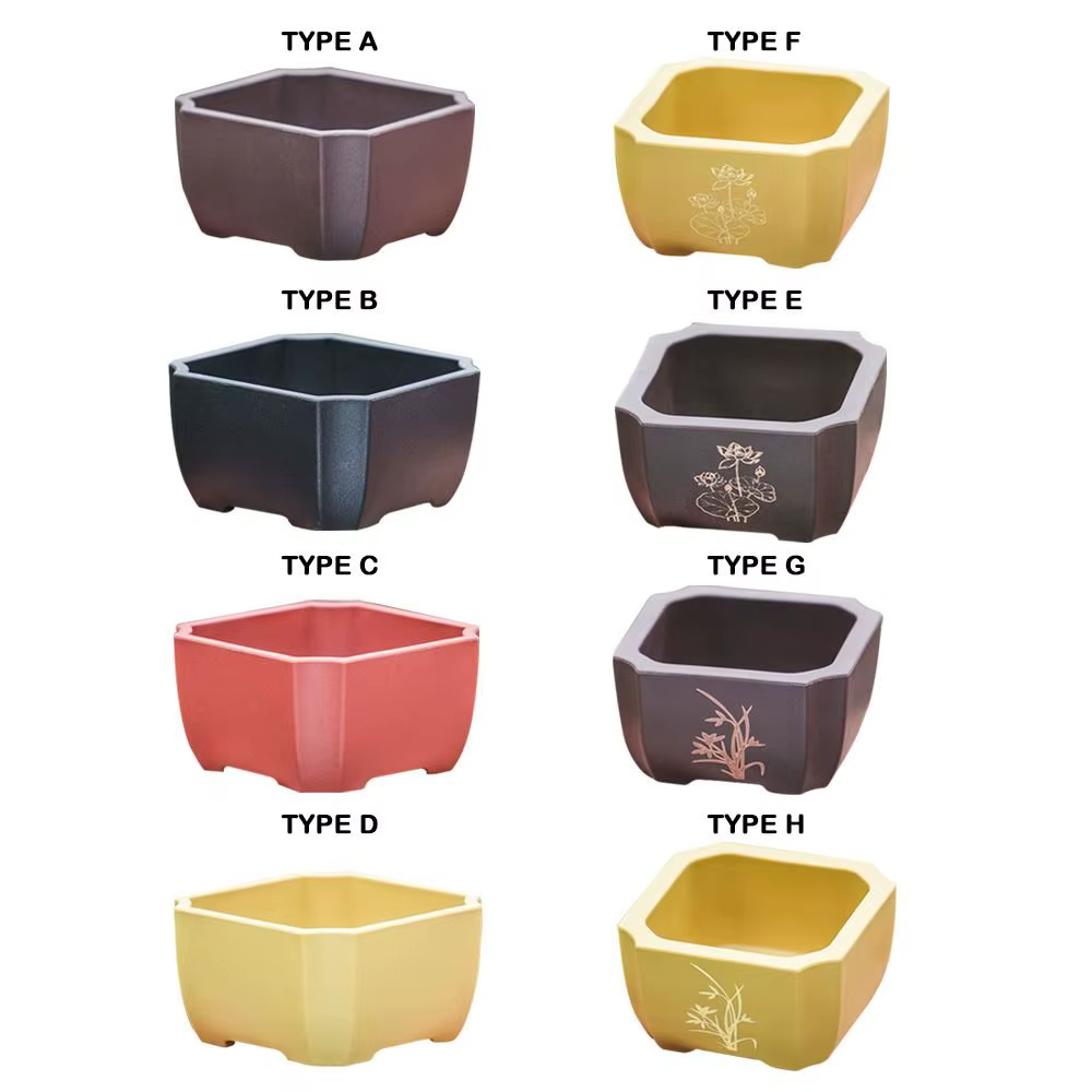 Pot de fleurs créatif en plastique imitation argile violette