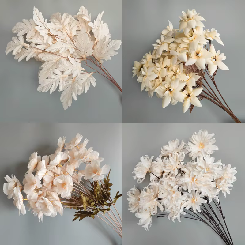 Champagne fleurs artificielles Rose pivoine plantes feuille d'eucalyptus arc de mariage arrangements floraux matériaux décor à la maison accessoires Photo