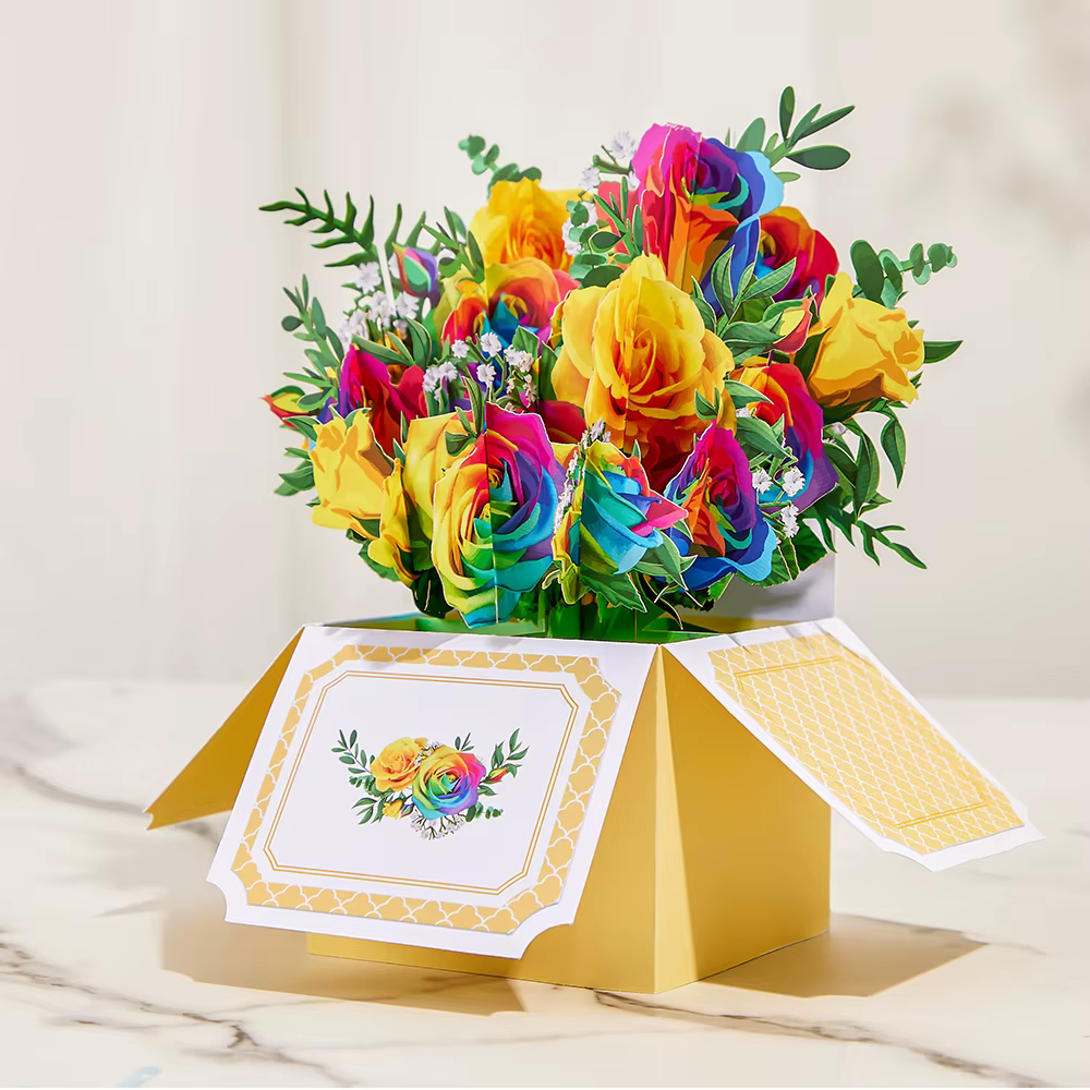 Carte de vœux à fleurs avec enveloppe