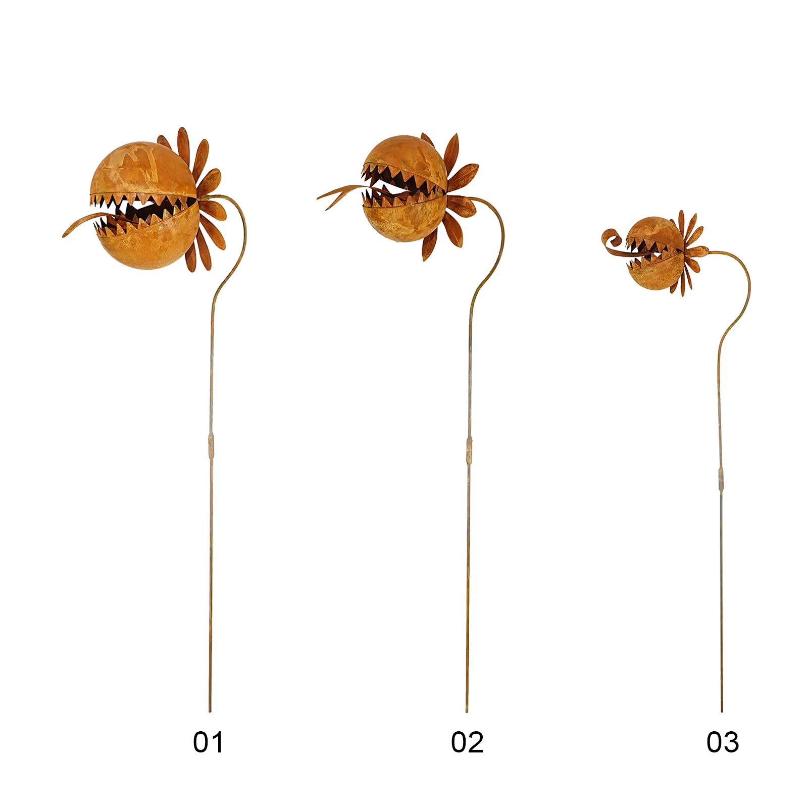 Piquets de jardin en forme de plantes carnivores
