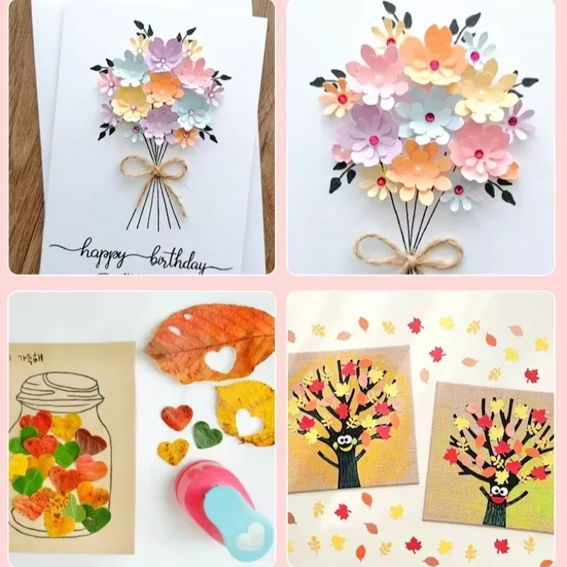 Fleur Furador bricolage papier découpé Eva mousse fabricant perforateur Scrapbooking économie de travail pour enfant trou poinçon gaufrage