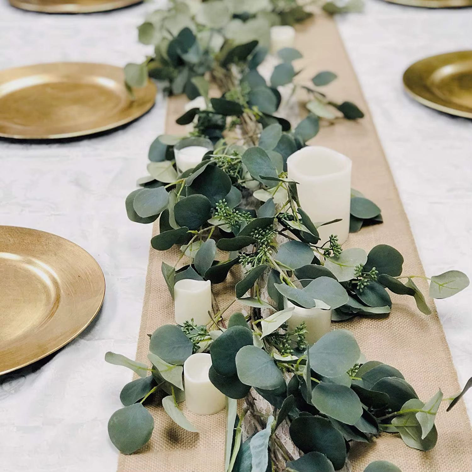 Guirlande d'eucalyptus artificielle de 2M