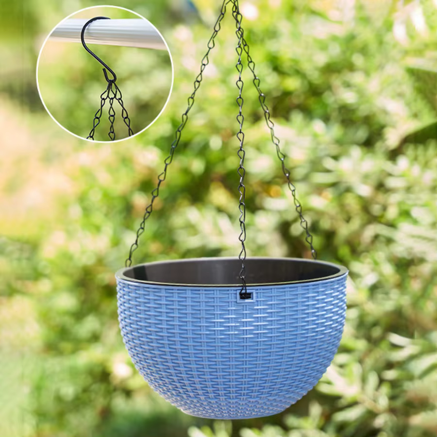 Pot de fleurs suspendu en plastique