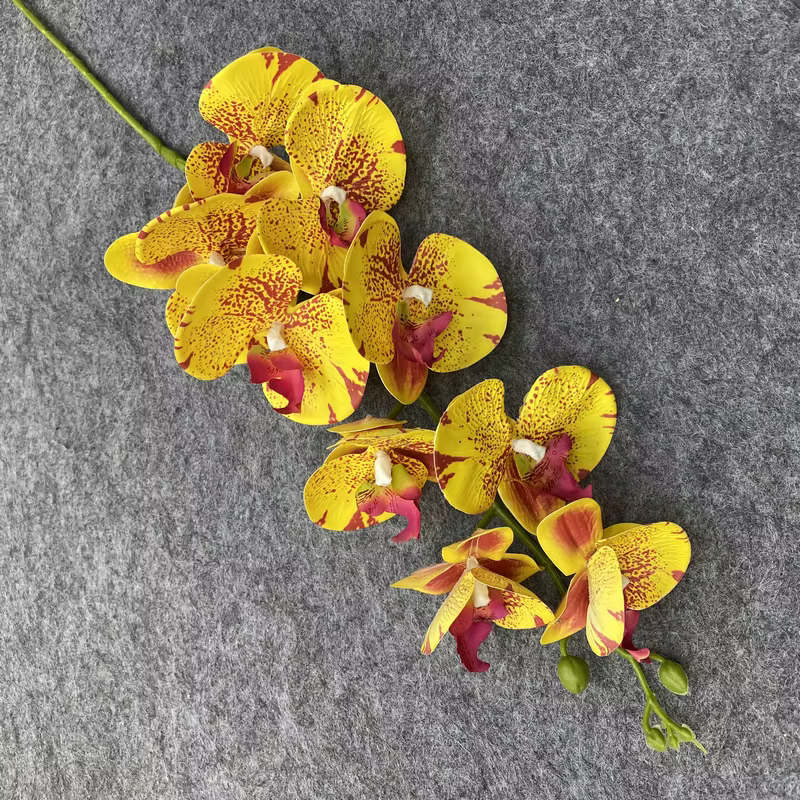 Nouvelle fleur artificielle 9 têtes orchidée papillon longue branche pour salon décor de mariage Table d'hôtel vraie touche faux Floral