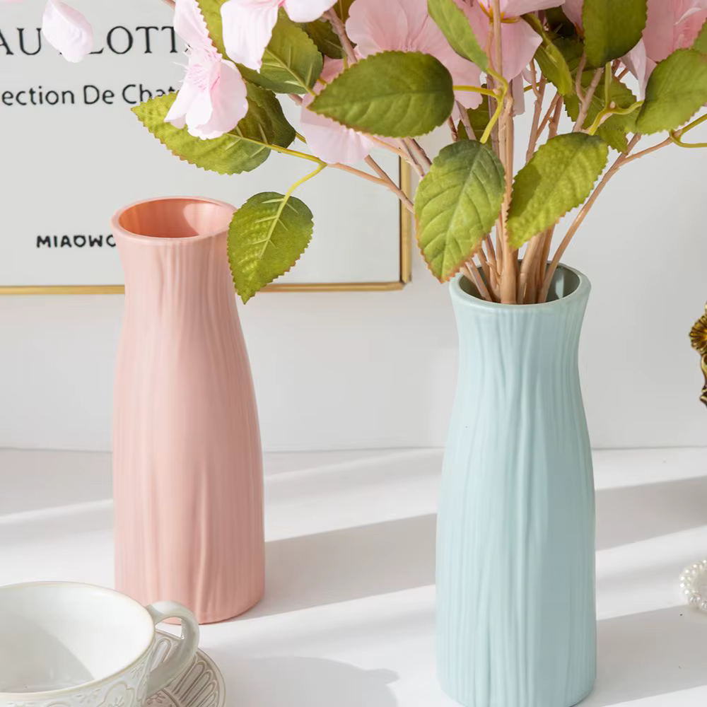 Vase en plastique Imitation céramique Pots de fleurs mariage maison extérieure Table de jardin bricolage cadeau bonsaï Festival fête cour décoration
