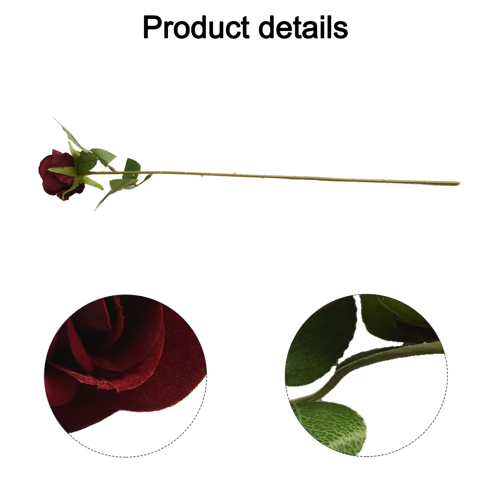 Six couleurs, rose artificielle à tige unique