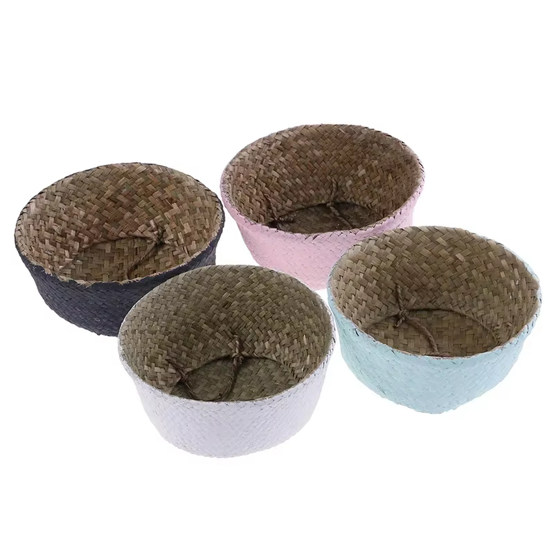 Pot de fleur pliant, paniers de fleurs en jonc de mer