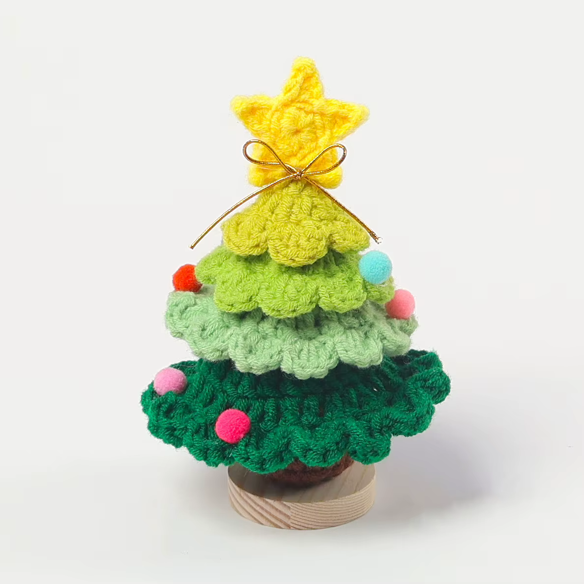 Arbre de noël tricoté créatif en pot