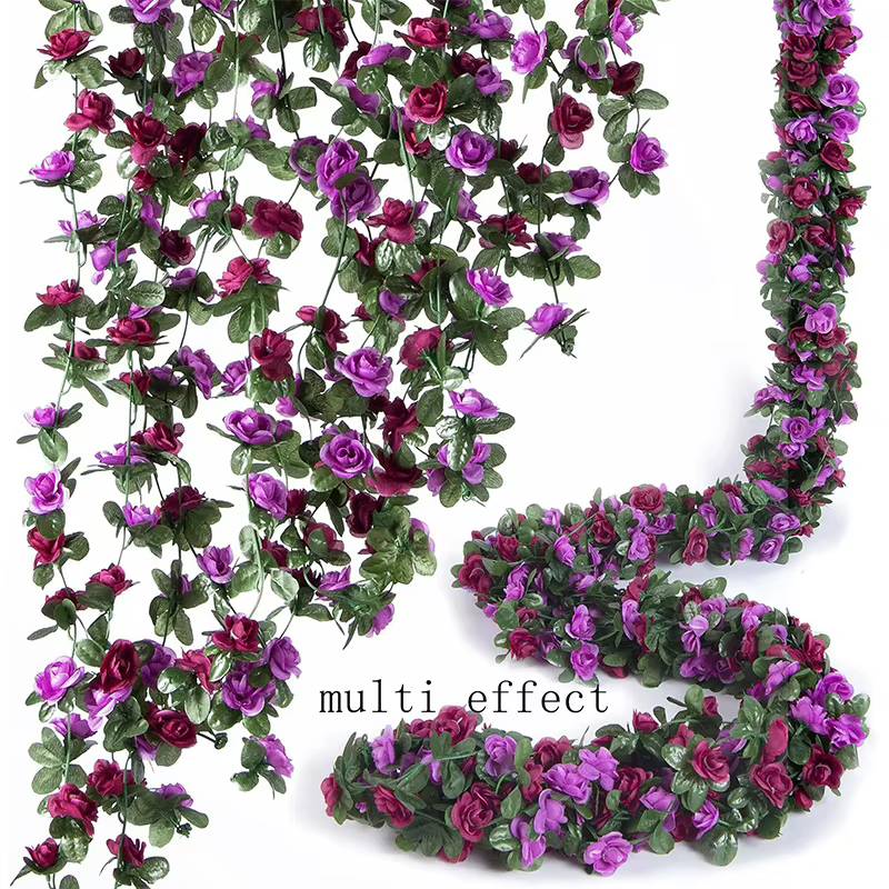 Fleurs artificielles de roses de 240 cm pour la décoration de mariage