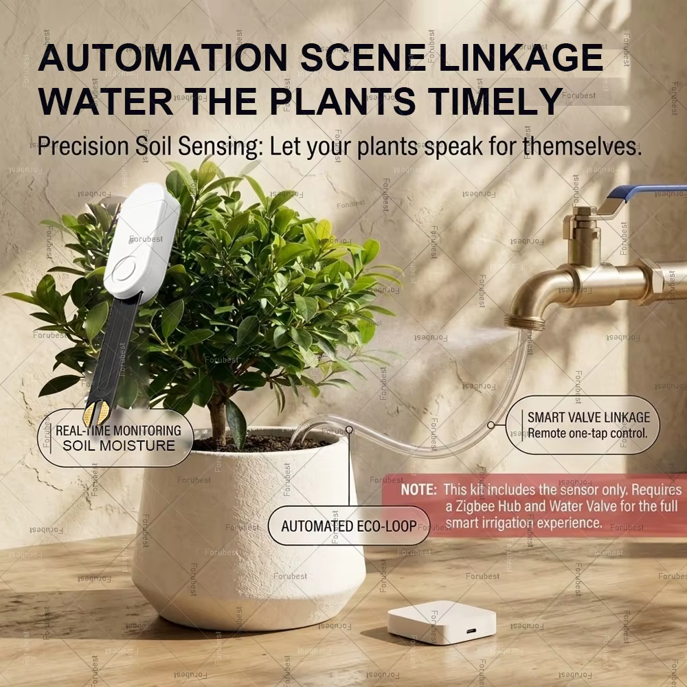 Capteur d'humidité du sol pour plantes Zigbee
