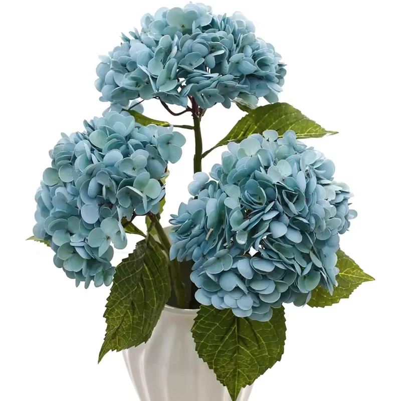 Hortensia Artificiel en Latex au Toucher Réel