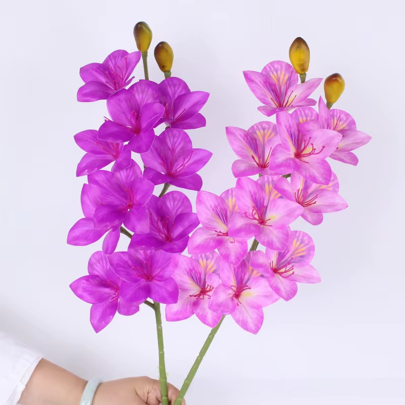 6 pièces de fausses fleurs de Bauhinia en PU