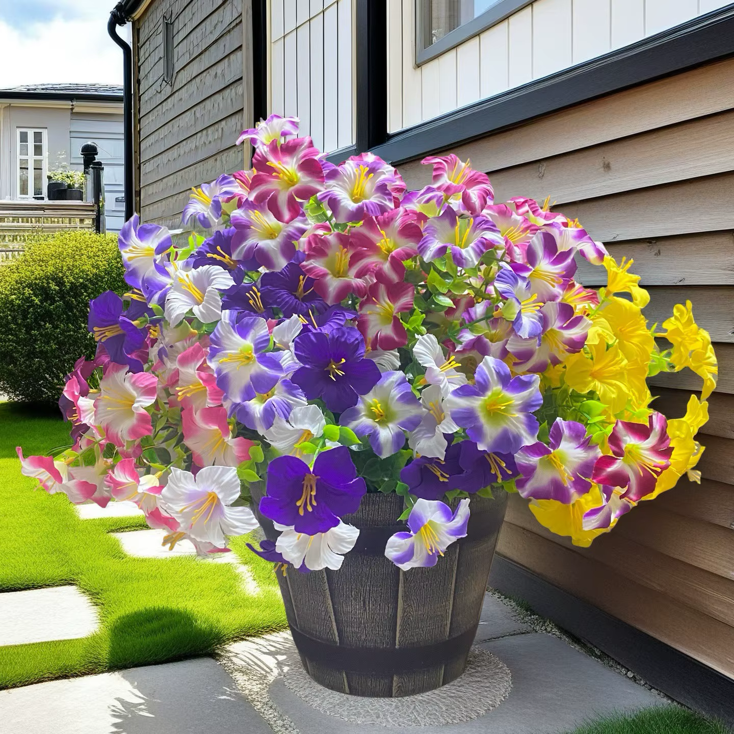 Lot de 3/6 fleurs artificielles de 35 cm