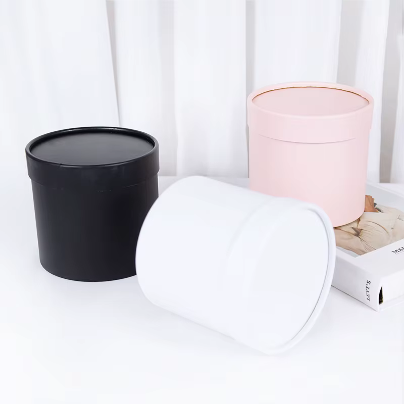 Boîte Ronde en Papier pour Fleurs
