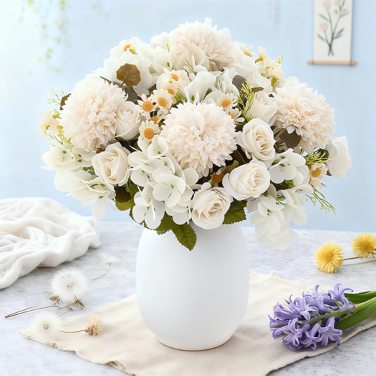 Fleurs artificielles de camomille pour la maison