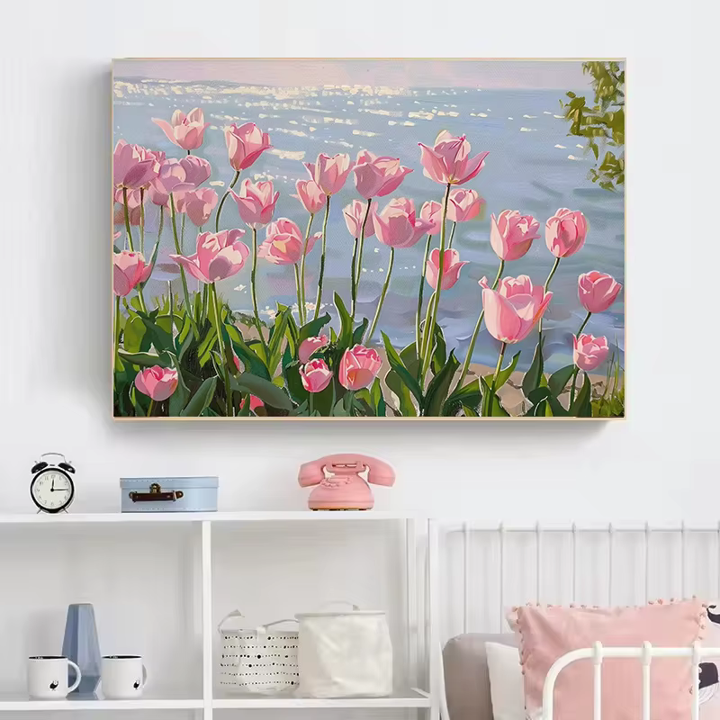 Printemps académie vent plante fleurs marguerites tulipe papillon abeilles rétro affiche impressions toile peintures mur Art photos décor à la maison