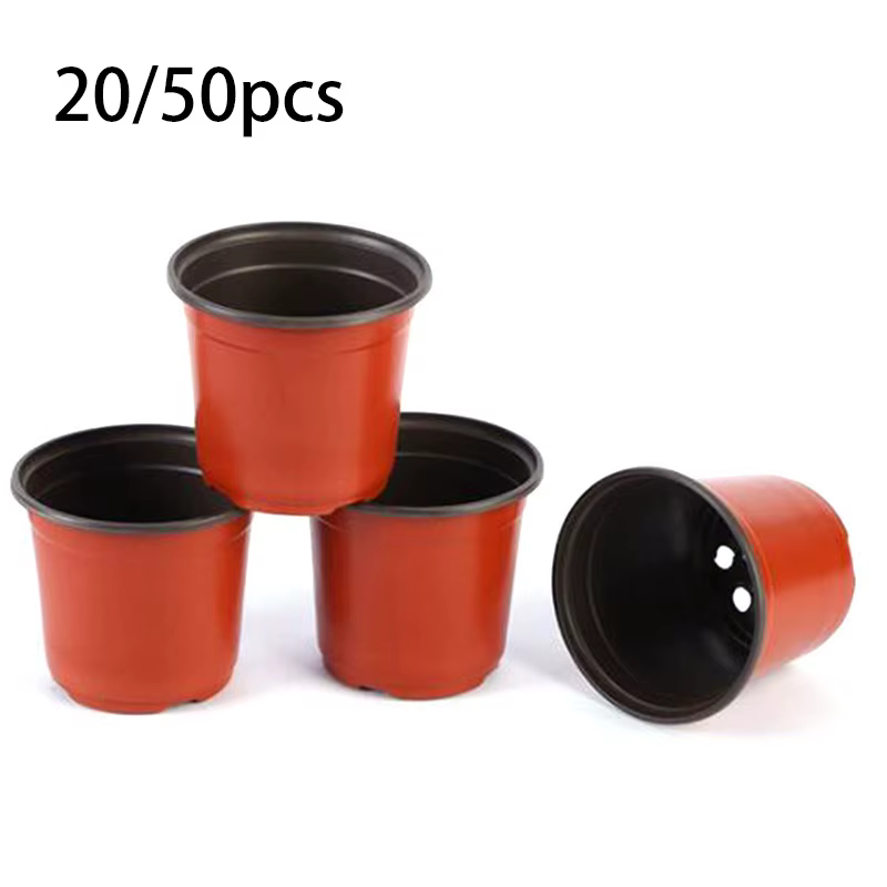 20 pièces/50pcs jardinière pépinière plante poussent Pots tasse pour fleur Pot en plastique outils de jardinage maison