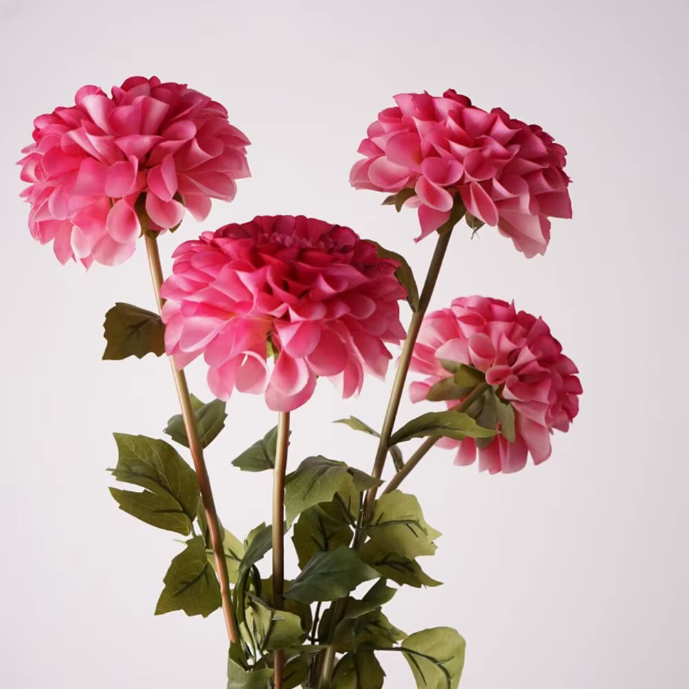Fleur de Dahlia artificielle en soie