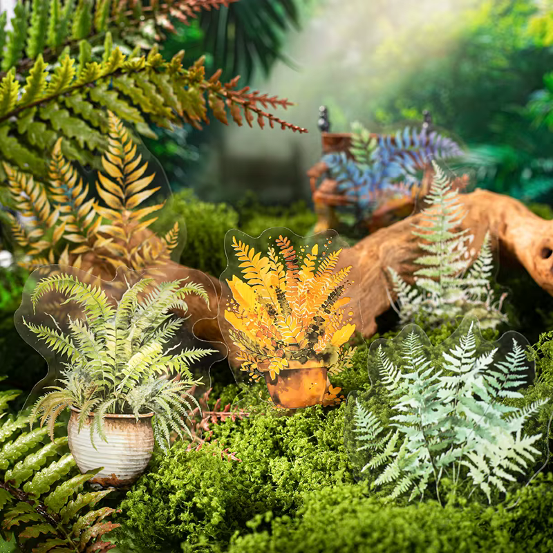 Pack d'autocollants plantes naturelles