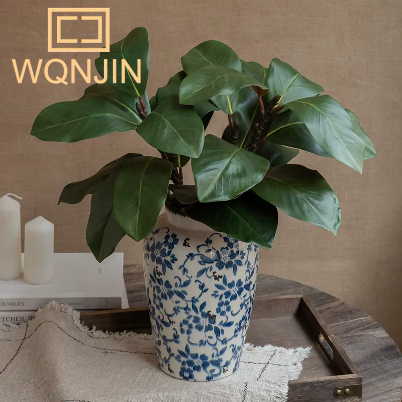 1 pièce Plante artificielle feuille de magnolia