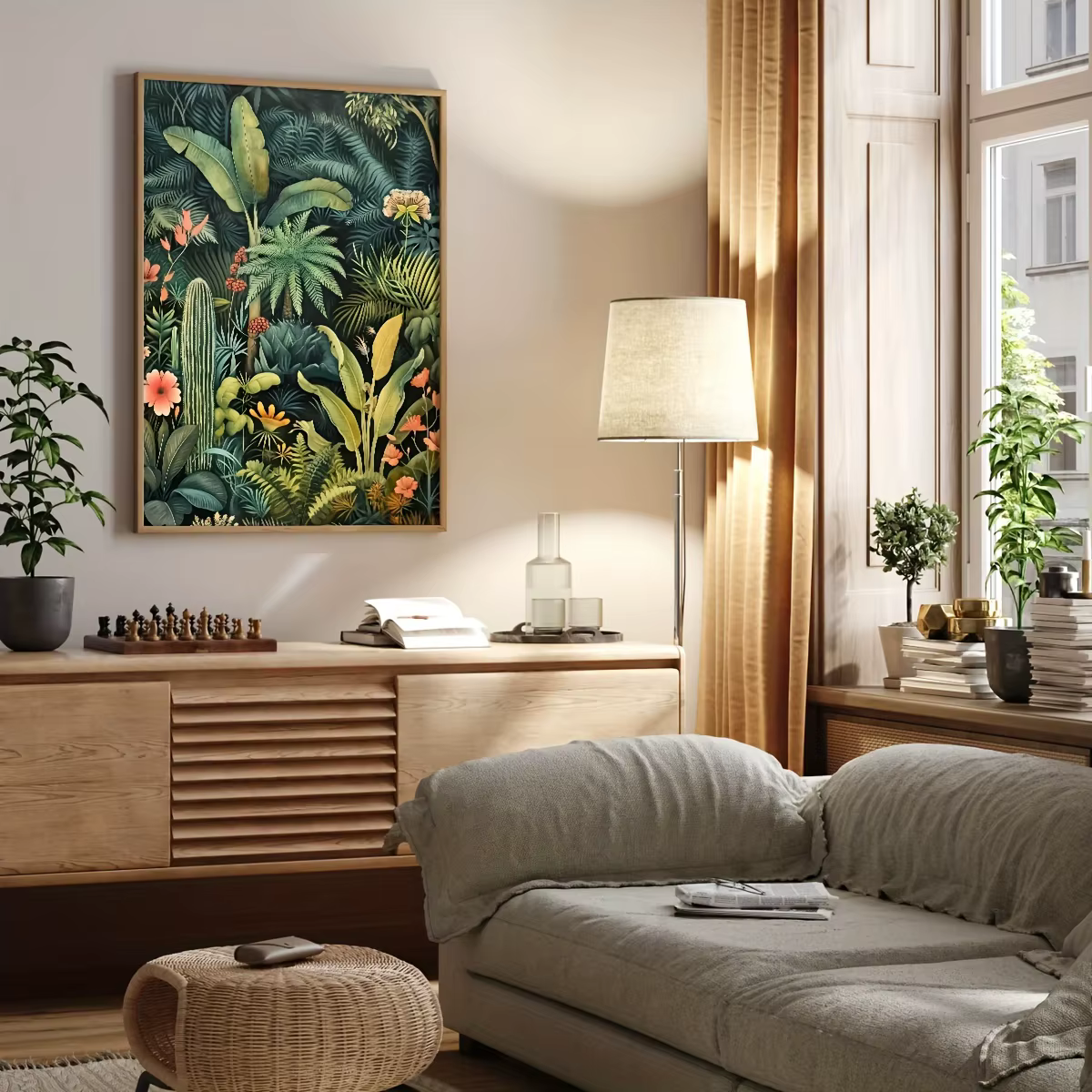 Lot de 3 tableaux muraux vintage à motifs floraux