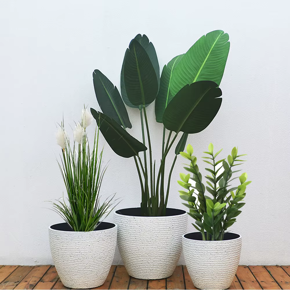 Jardinière de jardin en plastique de grande taille