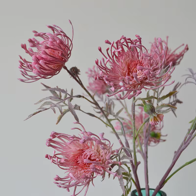 Fleurs Artificielles en Plastique Floquées