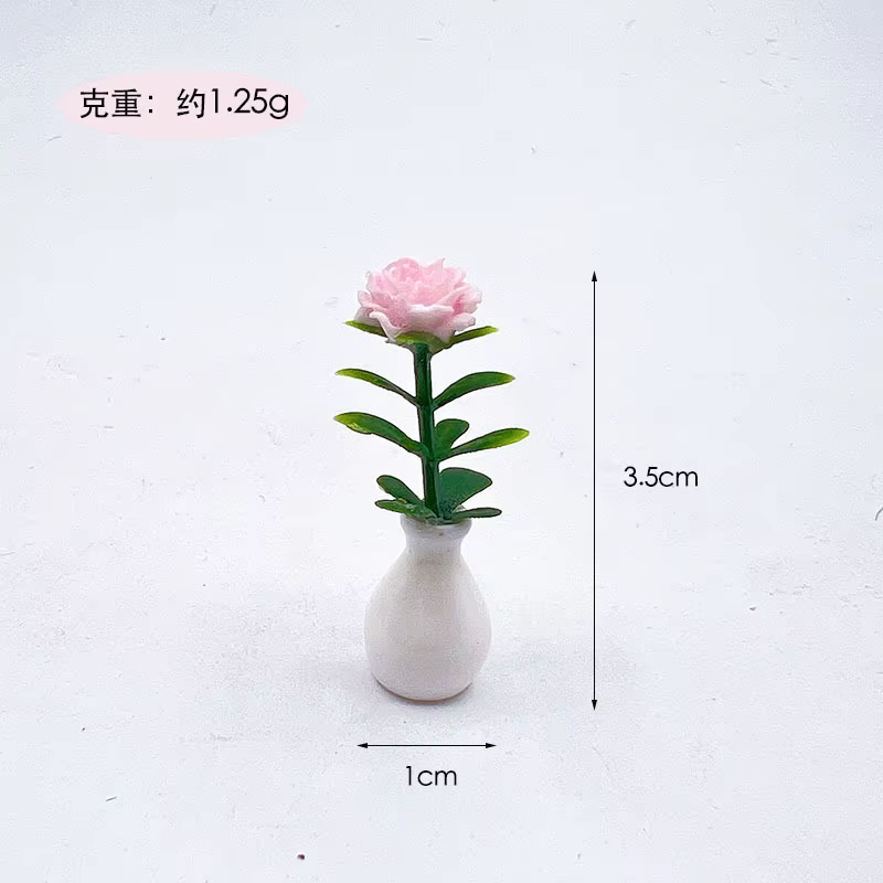 Mini vase pot de fleurs avec modèle de fleur décoratif