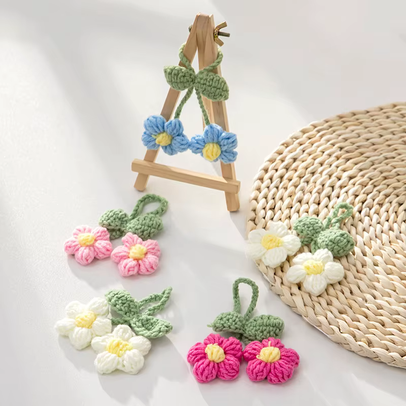 Porte-clés fleurs au Crochet de muguet
