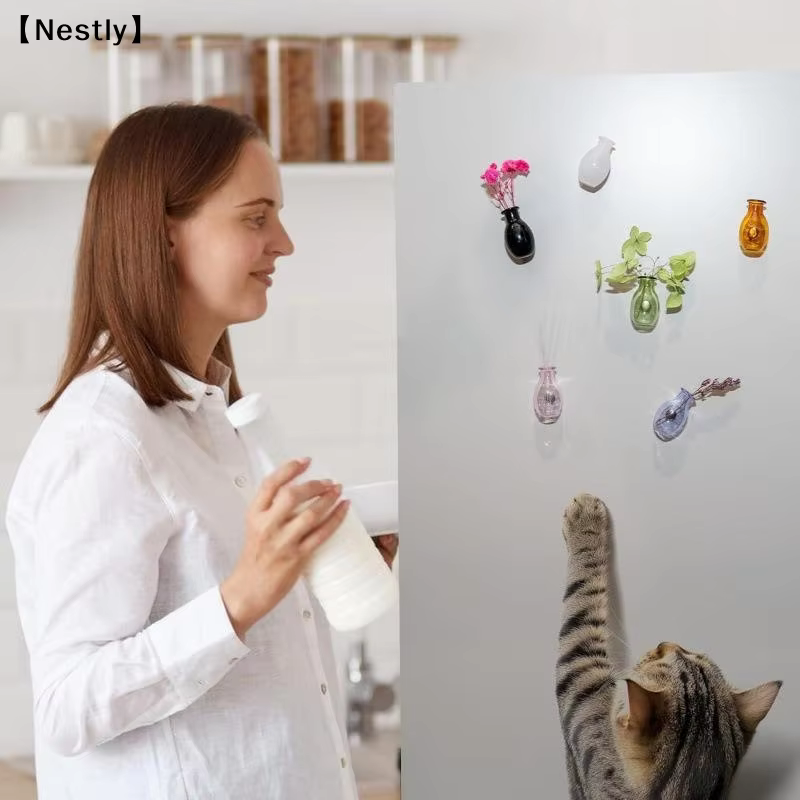 Mini-vases magnétiques pour réfrigérateur
