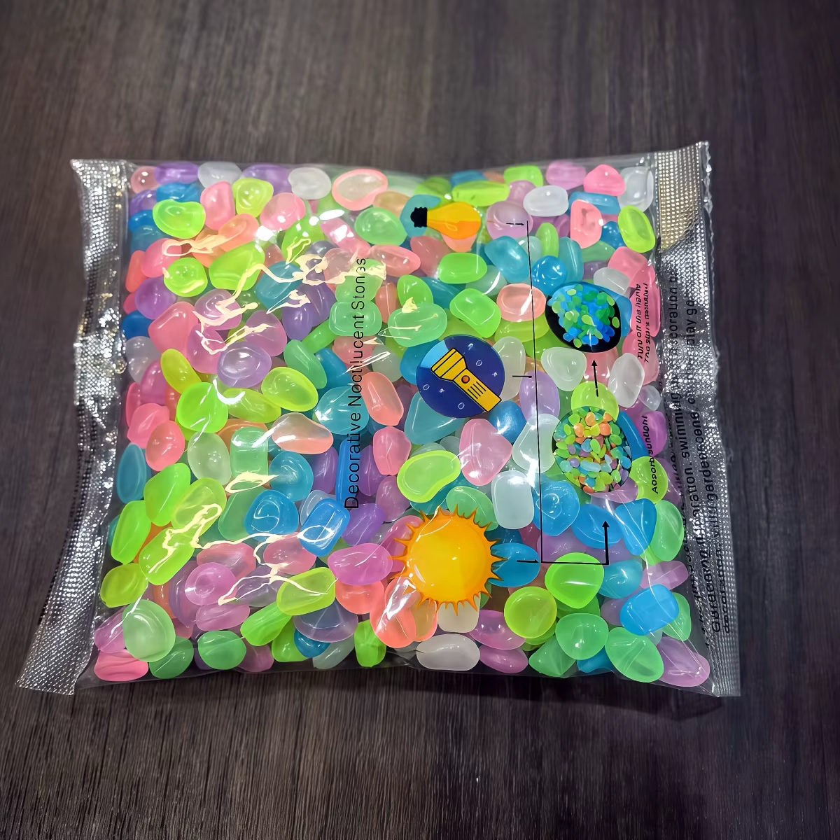 Pierres de jardin scintillantes en résine