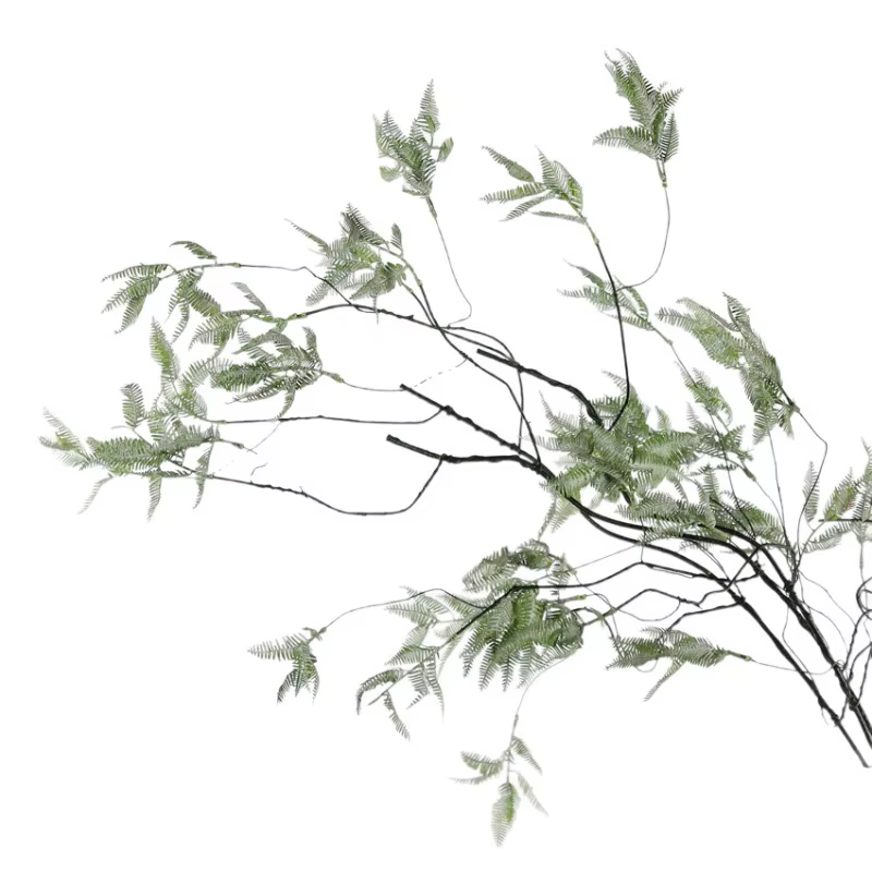 6 pièces de feuilles de fougère artificielles en plastique