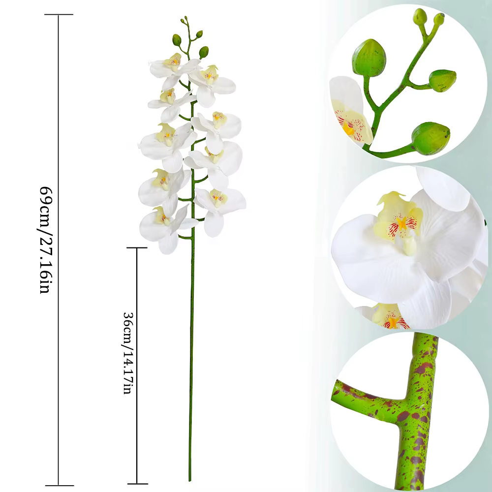 Fleurs d'orchidées artificielles 69cm