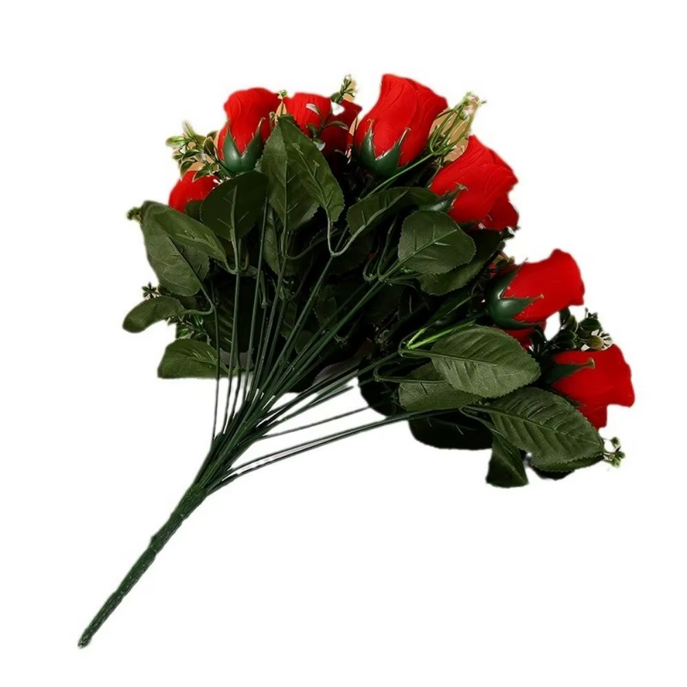 24 Têtes de Fleurs Artificielles Mini 7 Couleurs pour la Saint-Valentin