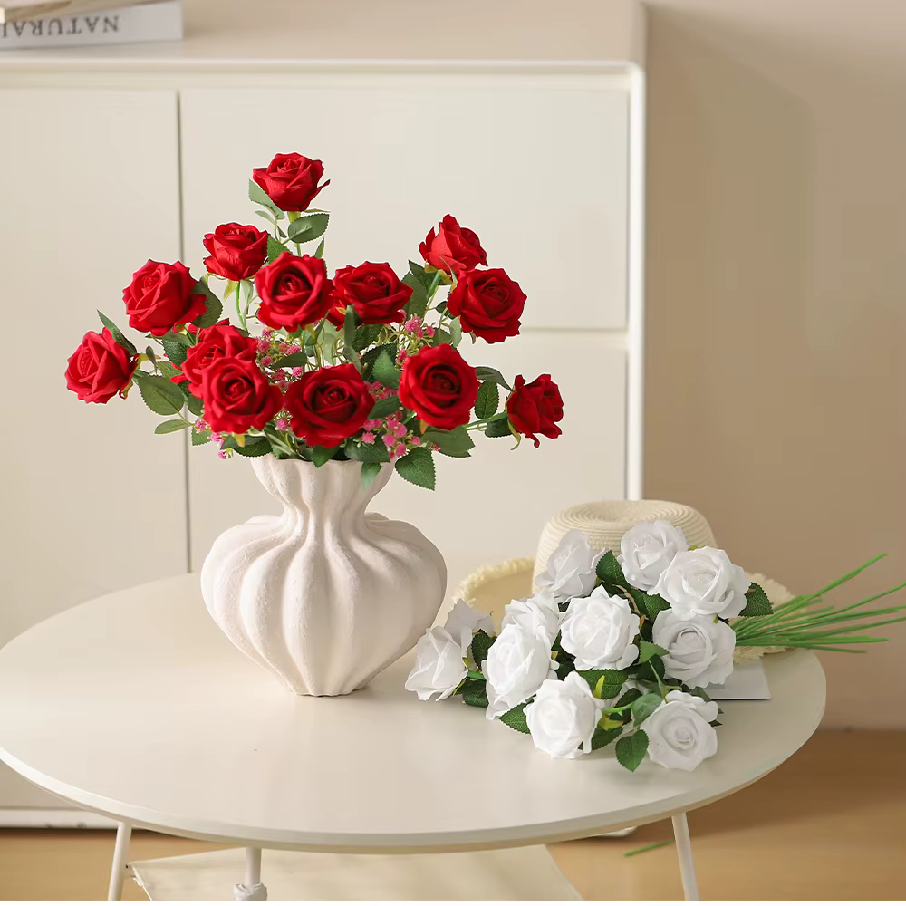 Bouquet de roses artificielles 49cm