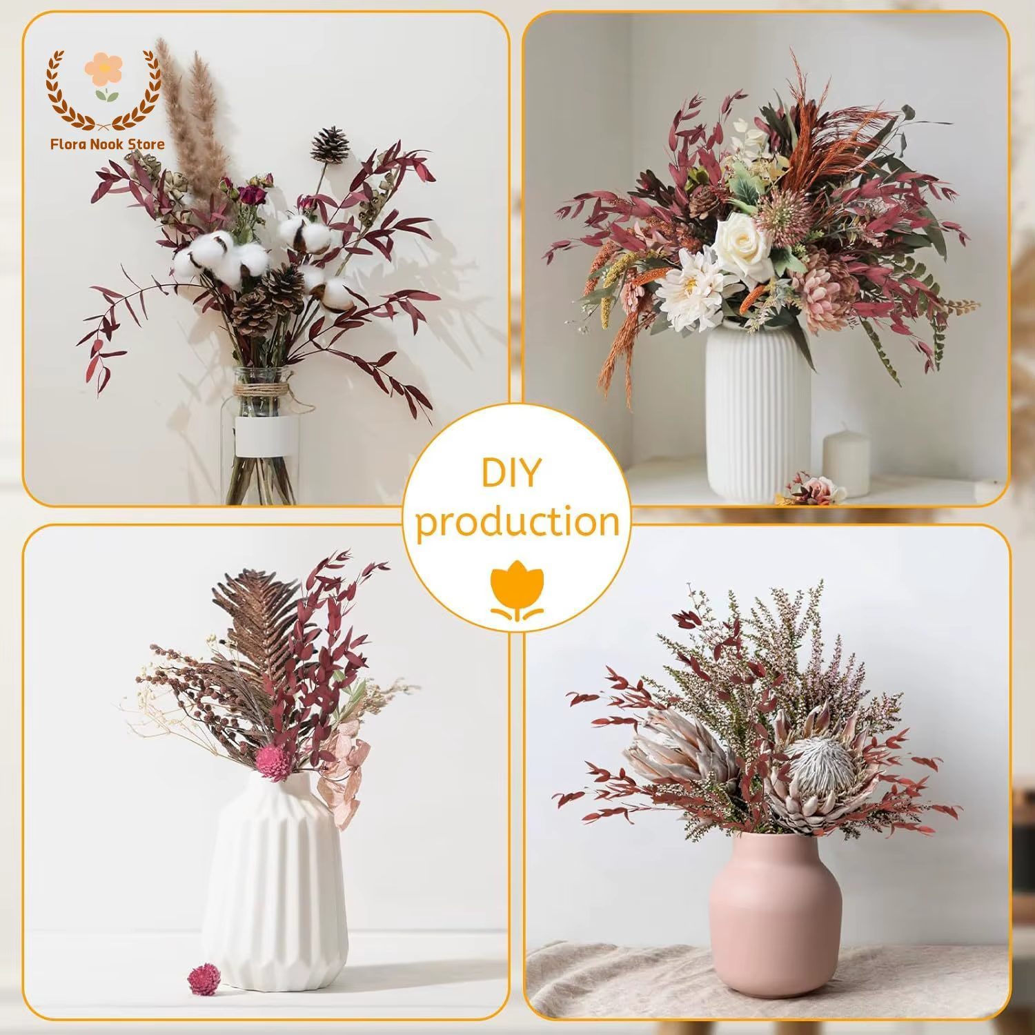 Bouquet de feuilles d'eucalyptus rouge véritable