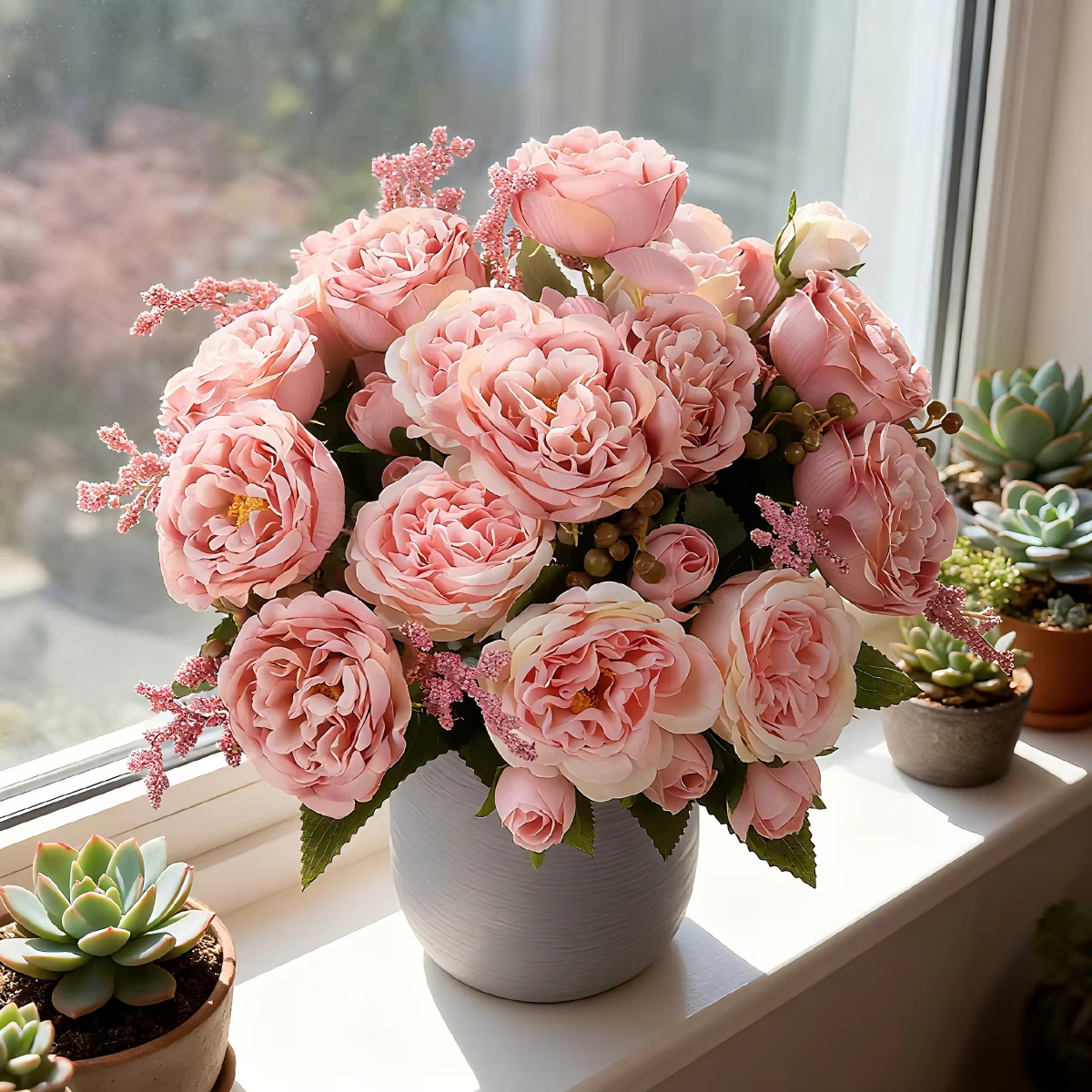 Pivoines simulées, mariages