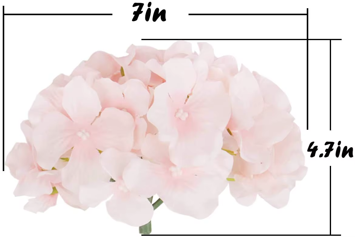 10 paquets de fleurs d'hortensia artificielles en soie
