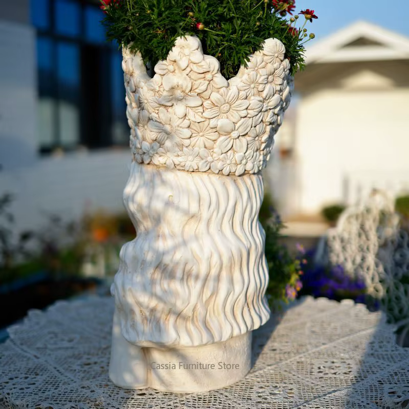 Pot de fleurs artistique pour jardin et patio