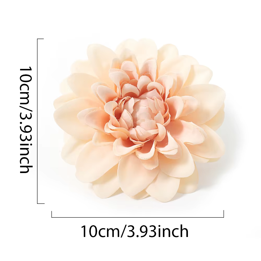 Têtes de fleurs artificielles Dahlia en soie