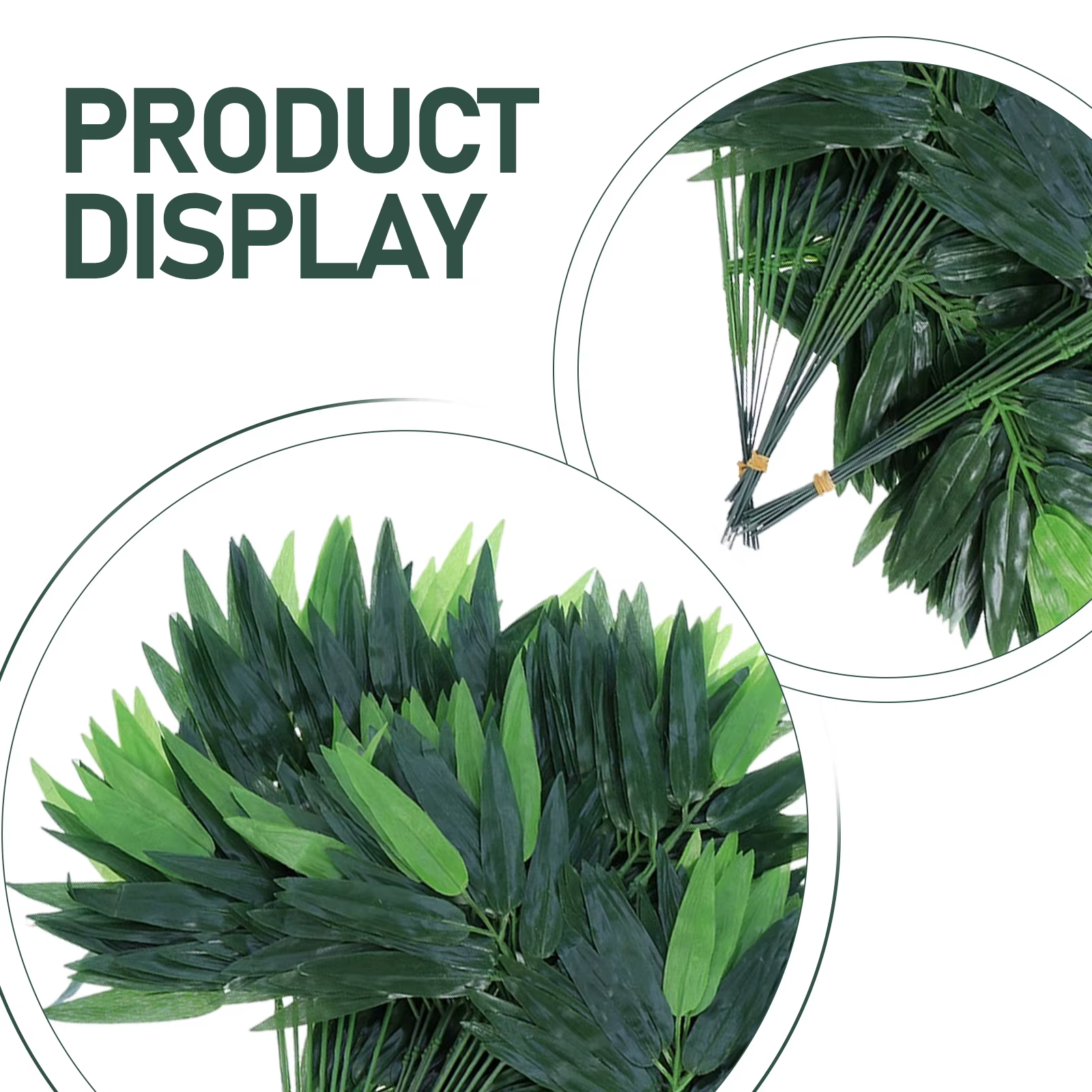 100 pièces plantes vertes feuilles de bambou branche décorative artificielle cadre de porte décoration fils exposés pour l'artisanat