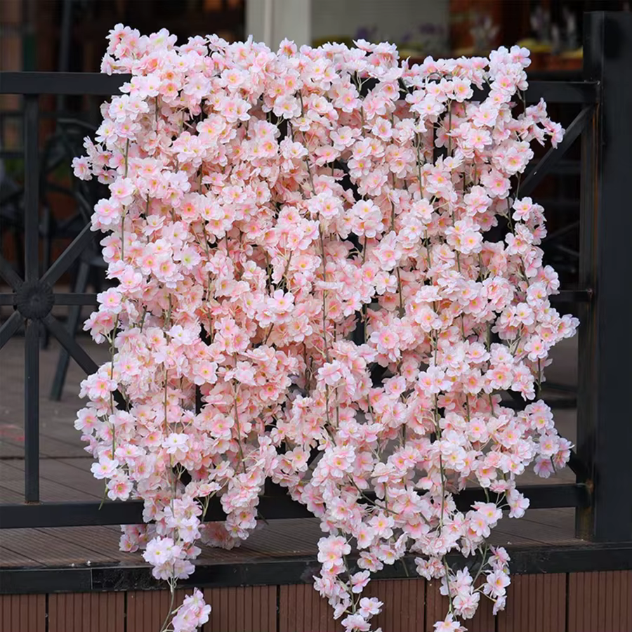 Guirlande de fleurs artificielles de cerisier pour mariage