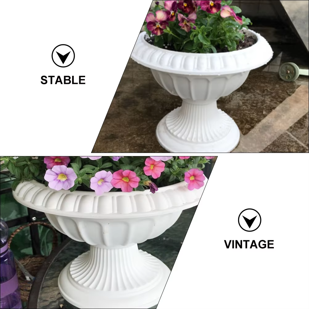 Pot de fleur à colonne romaine