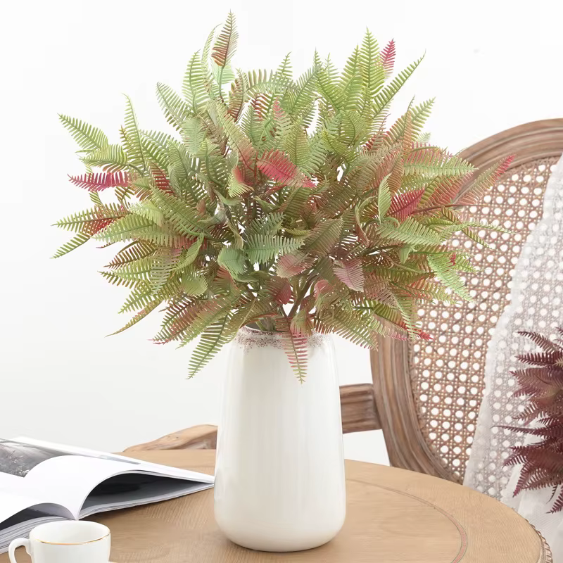 Feuilles de Fougère Artificielles en Plastique