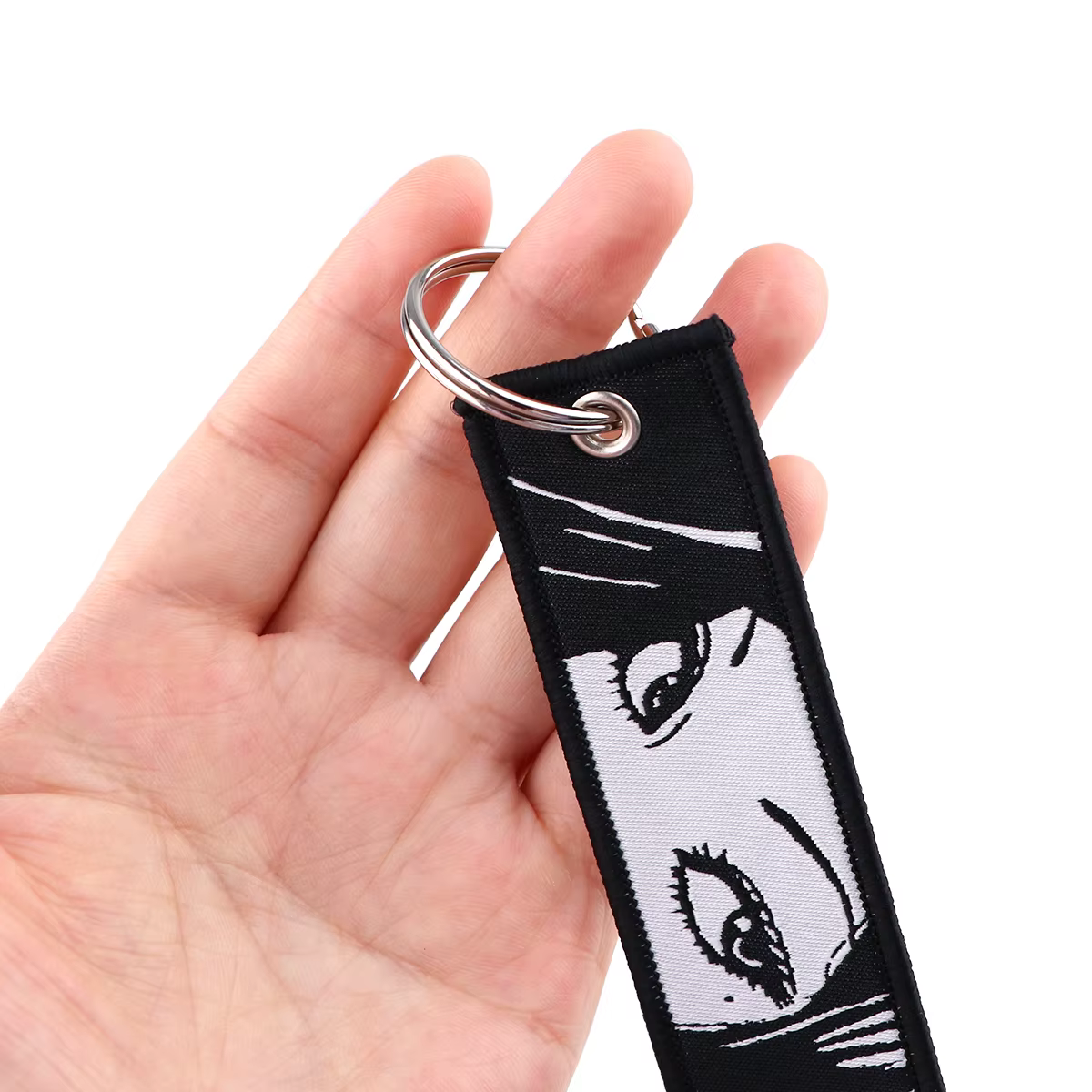 Porte-clés Anime Horror japonais pour hommes et femmes, porte-clés de voiture Hurcycles, porte-clés brodé, accessoires d'étiquette
