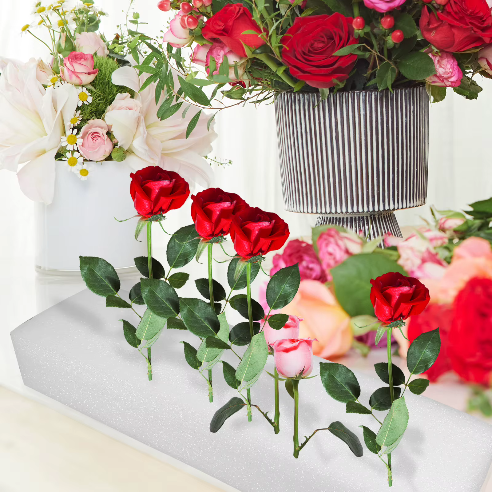 Base de bloc de mousse pour arrangement floral